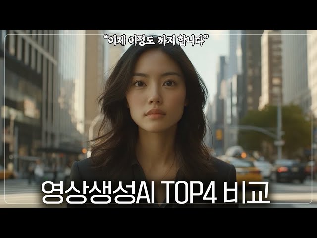 소라를 뛰어넘는 영상생성 AI..TOP4로 직접 비교했습니다.